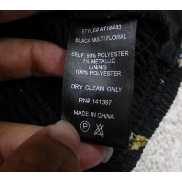 ASTR the Label Ruched Square Neck Top in Black Multi Floral - Picture 8 of 11